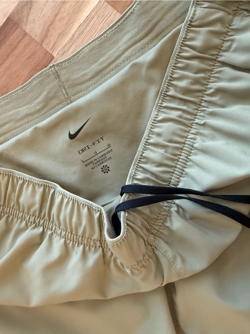 Nike DRI-FIT Sage Green Athletic Running Shorts - Men’s Size Large